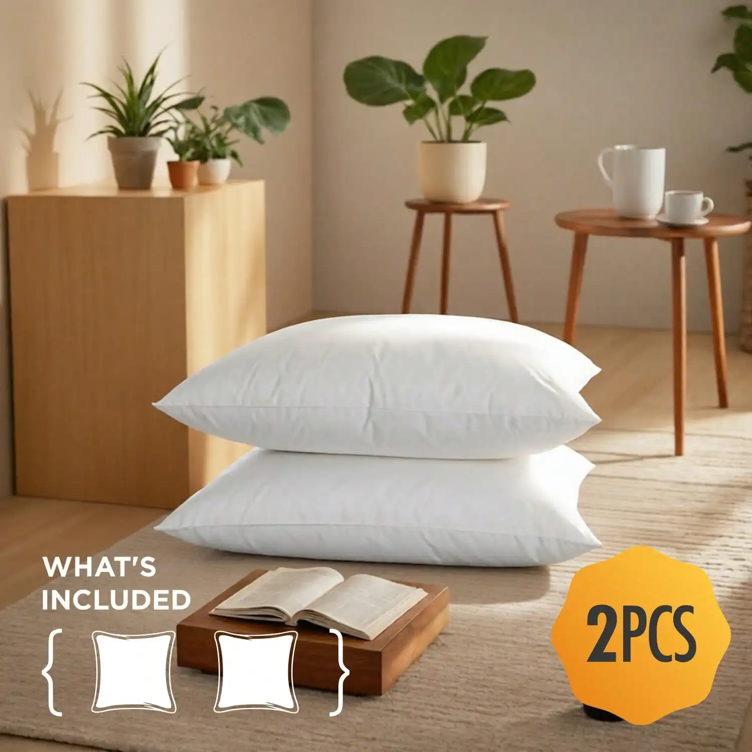 Pillow Insert 18X18 - 2개입 및 4개입 12x20, 18x18 사이즈의
