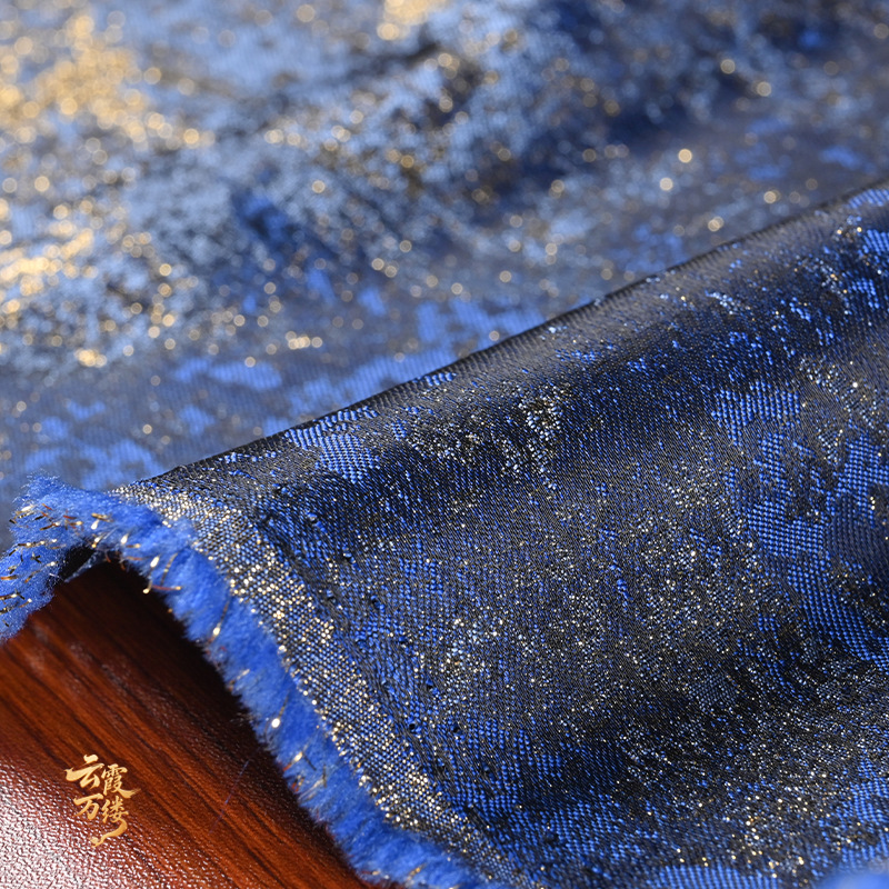 레트로 스타일의 파란색과 금색이 조화된 그라데이션 패턴 - Home Textiles & Decorations 리뷰 및 가격