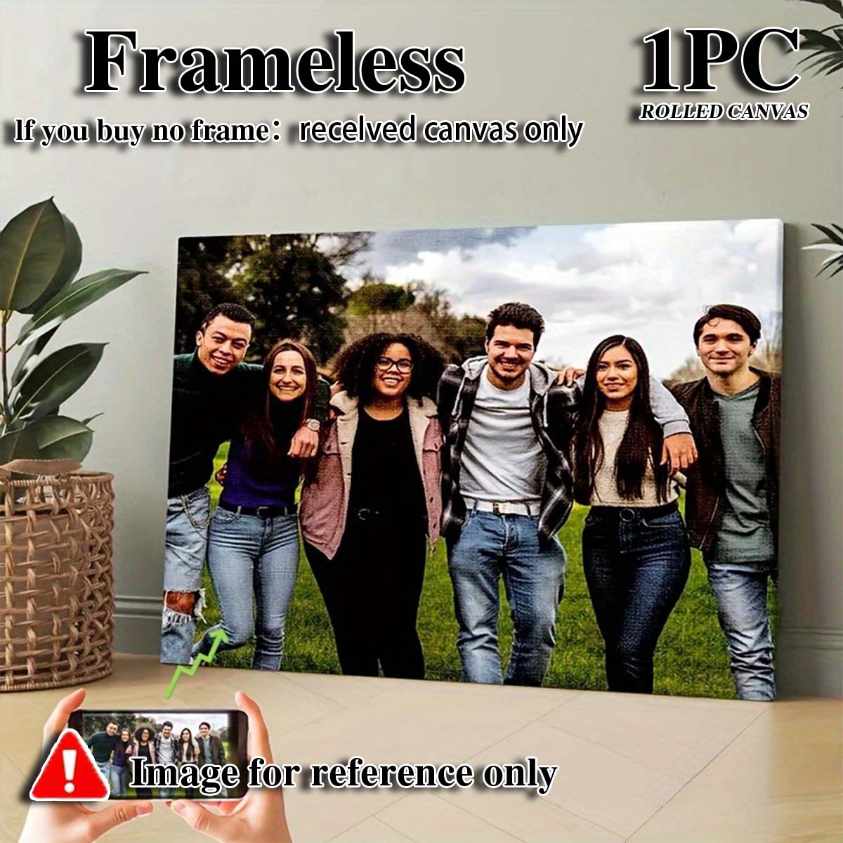 맞춤형 2D 사진 캔버스 벽 장식, 개인화된 사진 인쇄 - Home Textiles & Decorations 리뷰 및 가격