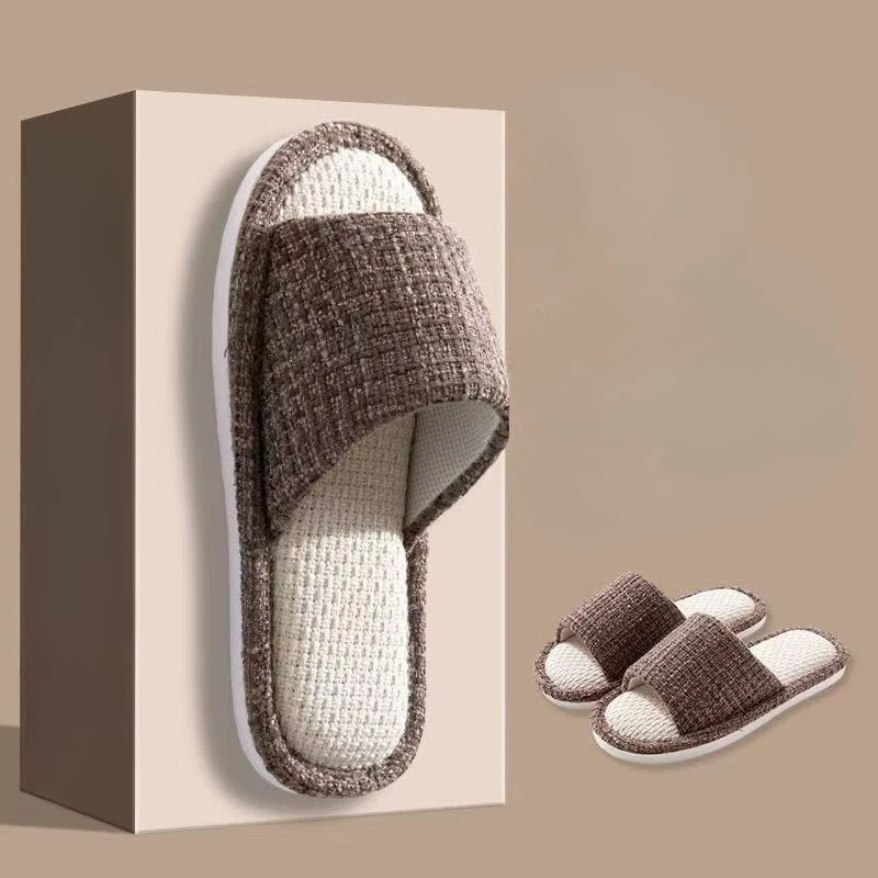 남성용, 여성용 린넨 실내 슬리퍼, 통기성이 좋고 소음 - Home Textile 리뷰 및 가격
