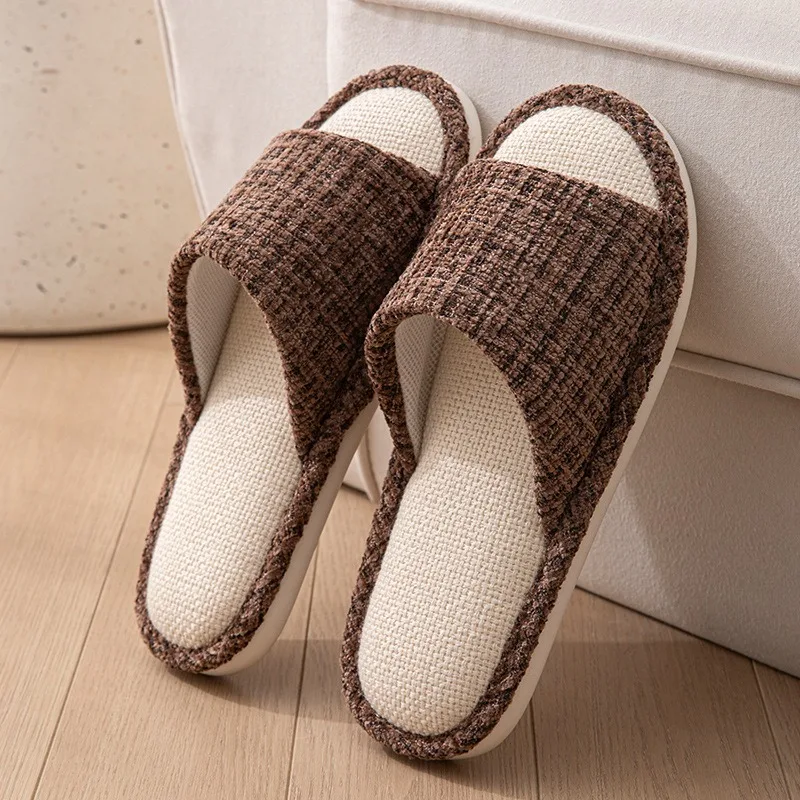 남성용, 여성용 린넨 실내 슬리퍼, 통기성이 좋고 소음 - Home Textile 리뷰 및 가격